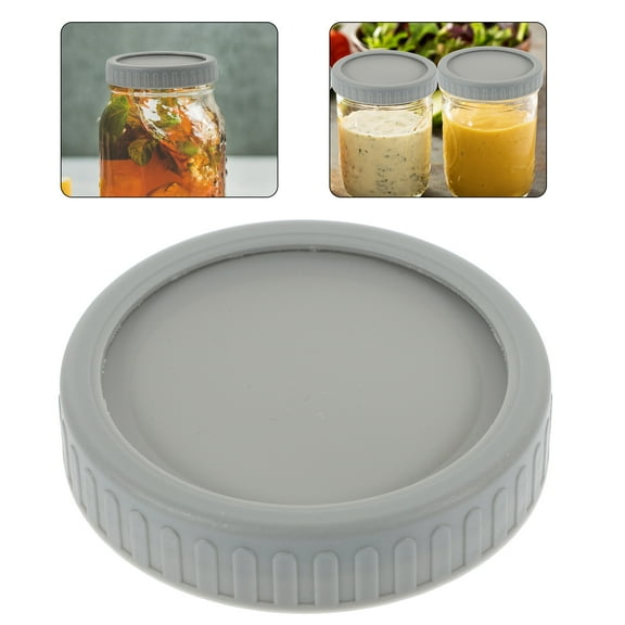 OUNONA Silicone Jar Covers Mason Jar Lids PP 1 Set