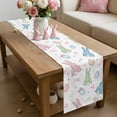 thumbnail image 6 of Easter Rabbit Table Runner 36 Inches Long for Kitchen Dining, Country Pastel Cartoon Cute Bunny Eggs Dresser Scarf Farmhouse, Dining Table Decorations for Wedding/Parties, 13 x 36 In, 6 of 8