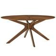 thumbnail image 3 of Modway Crossroads 63" Oval Wood Dining Table in Walnut, 3 of 10