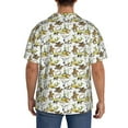 thumbnail image 3 of Balery Wild West Western Camisa Casual de Manga Corta con Botones para Hombre, Texturizada, Estilo Cubano, para Playa, Verano-Large, 3 of 5