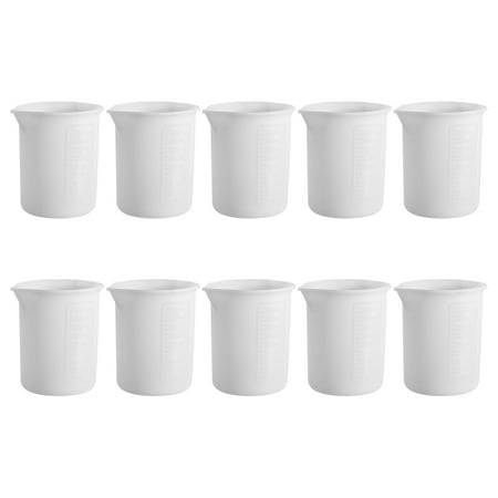 

10pcs 100ml For Liquid Epoxy Resin Silicone Measuring Cup Non Stick Reusable