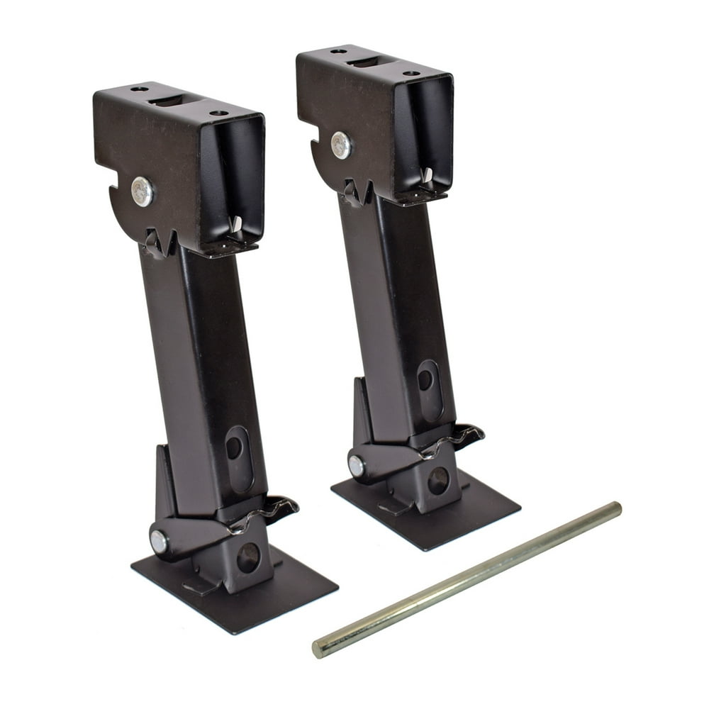 Pair of Telescoping Trailer Stabilizer Jacks Includes Handle