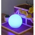 thumbnail image 5 of 1 bola de luz LED de 12 cm con luz ambiental y control remoto, lámpara de noche LED para niños con cambio de color, 16 colores RGB y batería recargable., 5 of 5