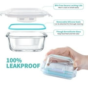 14 Pcs Glass Food Storage Containers, Meal Prep, Airtight Bento Boxes Lunch Box with Leak Proof Locking Lids, Microwave/Oven/Freezer/Dishwasher Safe, BPA Free
