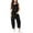 Noir, variante sur XDZJLR Pantalon Décontracté pour Fillette, Barboteuse à Bretelles en V avec Imprimé Nœud, Couleur Unie, Barboteuse Ample Décontractée avec Bas à Poche, Rouge, 7-8 Ans