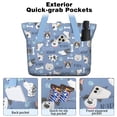 thumbnail image 2 of Tote Bag for Women - Dog with Woof and Bark Shoulder Bag - Large Utility Work Duffle Bag with Zipper Handbag for Travel, Work, Sprots, 2 of 5