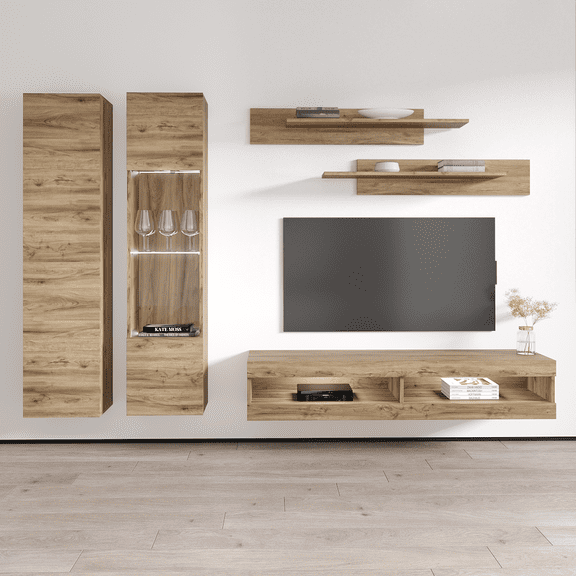 Fly A5 34TV Wall Mounted Floating Modern Entertainment Center