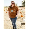 thumbnail image 3 of XCHQRTI Pumpkin Plus Size Women Tshirt Its Fall Yall Thanksgiving Short Sleeve Graphic Tees, 3 of 7