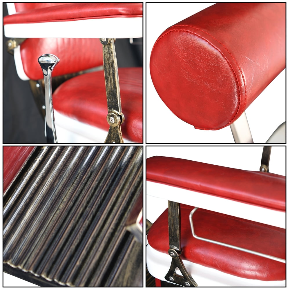 Kepooman Artist Hand Hydraulic Barber Chair, Salon Chair for Hair Stylist Tattoo Chair Shampoo Salon Equipment, Red Kepooman Artist Hand Hydraulic Barber Chair, Salon Chair for Hair Stylist Tattoo Chair Shampoo Salon Equipment, Red