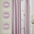 thumbnail image 3 of Deconovo Blackout Curtains for Kitchen Thermal Insulated Rod Pocket Solid Curtains Drapes for Small Window 52 x 45 inch Pink Lavender Set of 2, 3 of 8