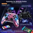 thumbnail image 3 of Wireless Controller compatible with Switch/OLED/Lite,ZRZLMVP Wireless Switch Pro Remote for PC/IOS/Android with Turbo Function,1200mAh,Starry Sky purple, 3 of 8