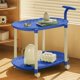 thumbnail image 3 of Mesa auxiliar con ruedas color crema, mesita de noche para dormitorio, mesa de salón, mesa nido portátil para espacios pequeños, estante de almacenamiento de plástico., 3 of 6
