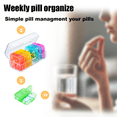 thumbnail image 5 of Pill Organizer 2 Times a Day, Weekly 7 Day Medication Pill Box, Daily Am Pm Pill Organizer, Travel Pill Case for Medicine, Fish Oils, Vitamin, Supplement, 5 of 7