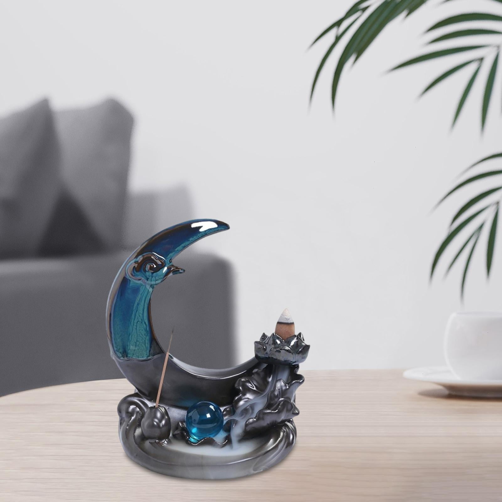 WLPZXP Moon Backflow Incense Burner Incense Cone Holder Art Crafts Statue Incense Stick