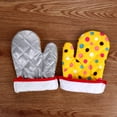 thumbnail image 4 of Dalrosia Heat Resistant Thick Cotton Oven Mitts Set, Soft Quilted Lining for Hot Pans and Oven, Kitchen Mitt Pair Protect Hands, Cooking Baking, 4 of 6