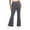 Dark Gray, variant on Goindgs Women's Tights Leggings Pants Ribbed Seamless Flare Leg Solid Color High Waist Stretch Athletic Yoga Pants Black L