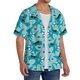 thumbnail image 2 of Fotbe Shark Wearing Sunglasses Camisa Estampada de Manga Corta para Hombre, Casual de Verano, Estilo Playero, Sin Arrugas-Medium, 2 of 5