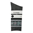 thumbnail image 1 of Calcetas George para Mujer, Líneas y Flores 3 Pares Gris Unitalla, 1 of 1