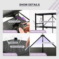3Tier Foldable Storage Shelves with Wheels Metal Folding Organizer