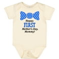 thumbnail image 3 of Inktastic Happy First Mother's Day, Mommy Bow Tie Boys or Girls Baby Bodysuit, 3 of 5