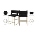 thumbnail image 4 of Tabouret de comptoir en velours Caleb, 4 of 35