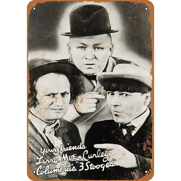 Vintage Tin Sign 12x16 Three Stooges Funny Home Decor Room Art Vintage Tin Sign 12x16 Three Stooges Funny Home Decor Room Art