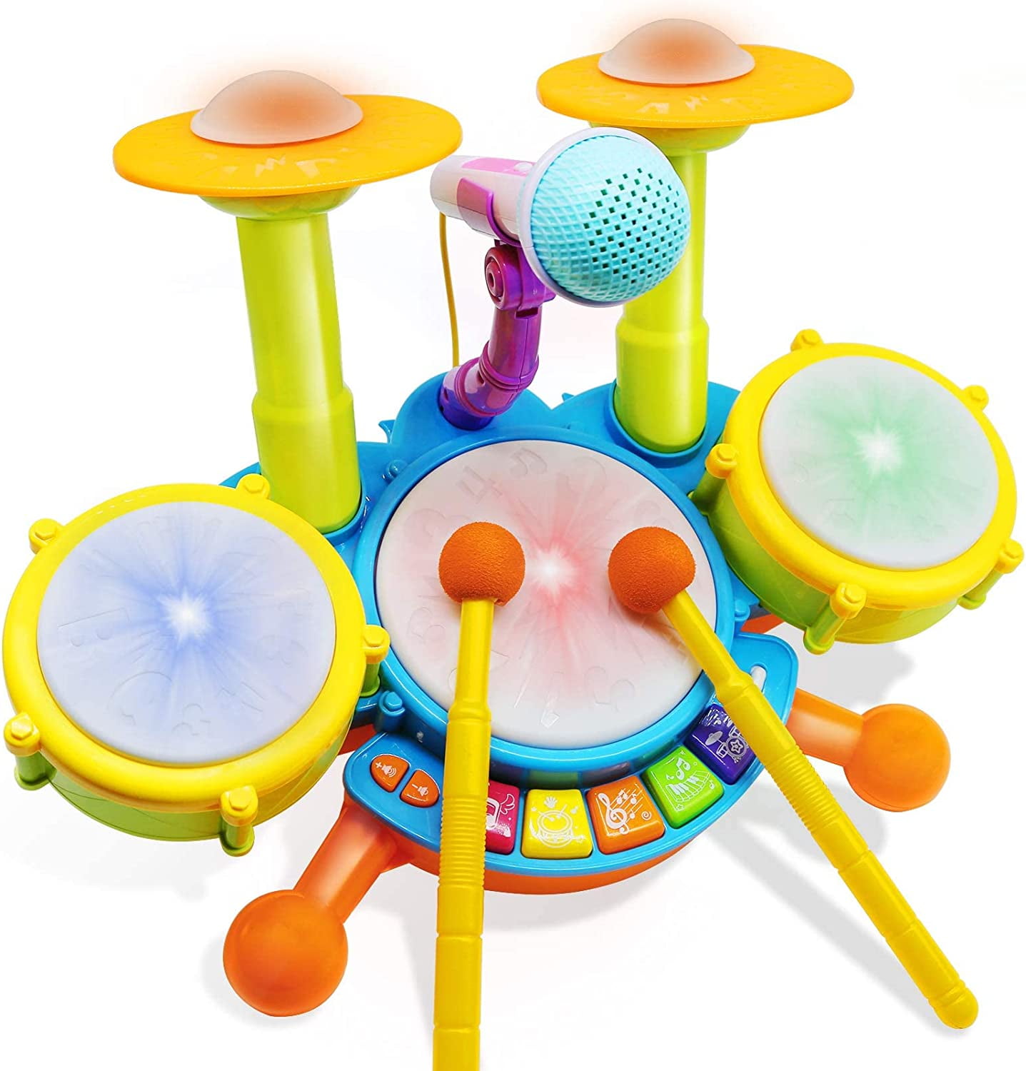 Kids Drum Kit Baby Drum Set Baby Musical Instruments for Toddlers