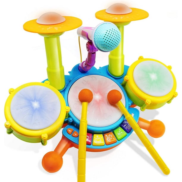 Kids Drum Kit Baby Drum Set Baby Musical Instruments for Toddlers