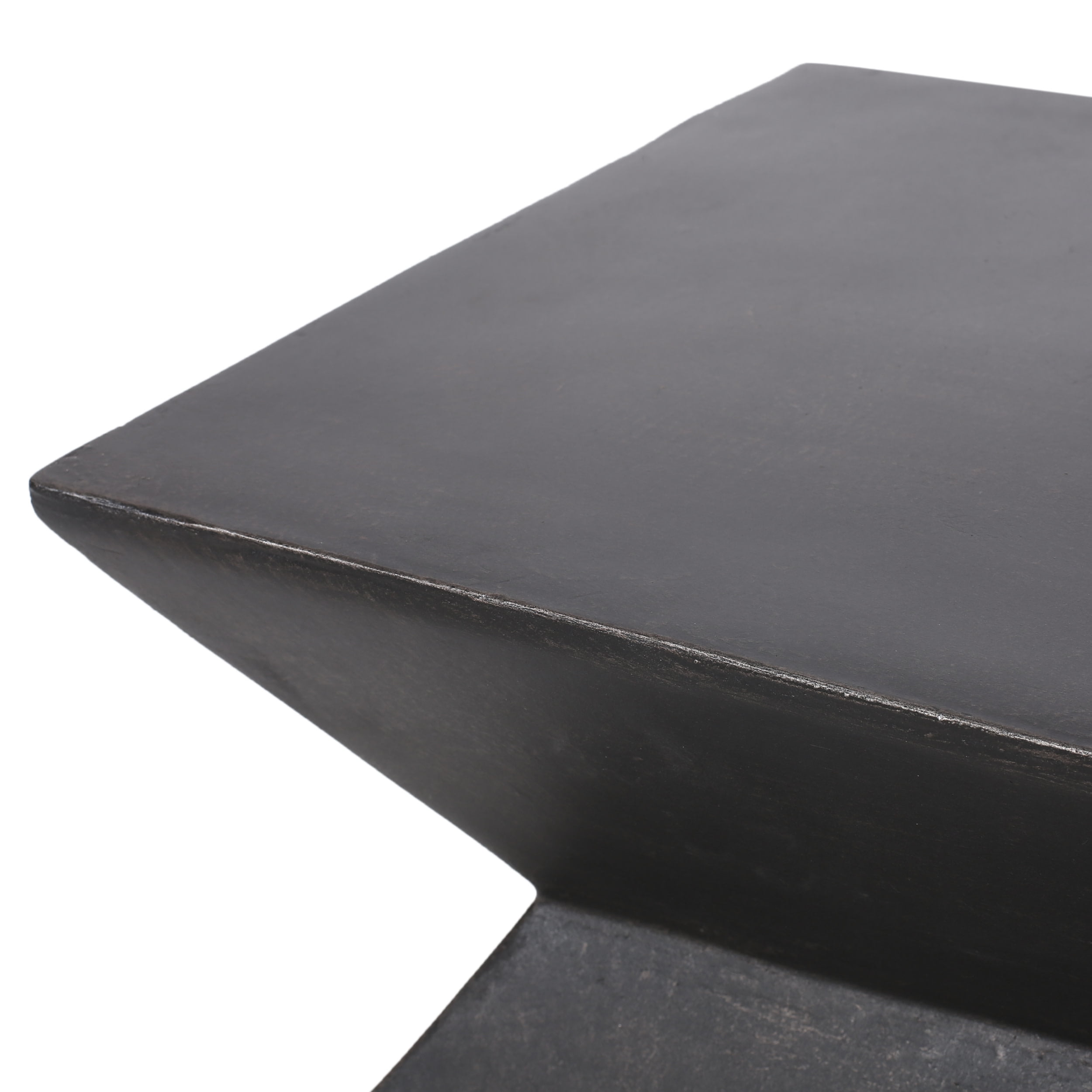 Cleary Lightweight Concrete Outdoor Side Table, Antique Copper