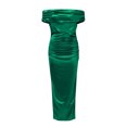 thumbnail image 4 of UAYOTSE Prom Dresses for Women 2024 Satin A-line Straps Long Formal Evening Gowns with Slit,Green XL, 4 of 7