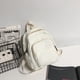 thumbnail image 2 of Bolso Mochila pequeña de color sólido de estilo preppy para mujer, mochila escolar de lona de viaje, mochilas, 2 of 5