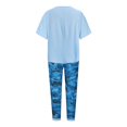 thumbnail image 3 of WILLBEST Jeans pour Femmes Mode Décontractée Chemise Unie Taille Haute Pantalon Ample avec Poches Ensemble Haut et Bas Pantalon de Randonnée pour Femmes, 3 of 4