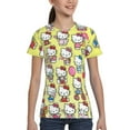 thumbnail image 5 of Hello Kitty T Shirts For Girls Boys, 3d Print Cartoon Graphics T Shirt, Youth Crewneck T-Shirt, Unisex Short Sleeve Top Tees Age 4-16 Years, 5 of 7