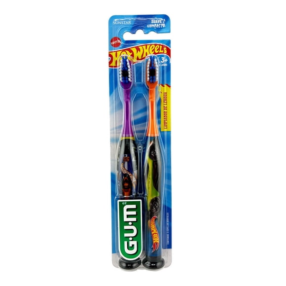 Cepillo Manual Gum 2 Pack Hot Wheels