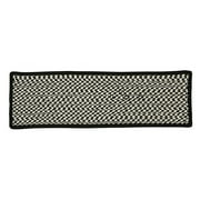 Colonial Mills Outdoor Houndstooth Tweed Braided Black Area Rugs 8"x28" (SET 13)