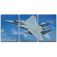 thumbnail image 3 of PixonSign Canvas Print Wall Art Set Blue Fighter Jet Soars in Sky Airplanes Sky Photography Realism Industrial Scenic Dramatic Multicolor Ultra for Living Room, Bedroom, Office - 24"x36"x3, 3 of 5