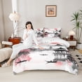 thumbnail image 4 of Castle Fairy Cherry Blossom Full Size Comforter Sets,Watercolor Scenery Bedding Sets, 4 of 8