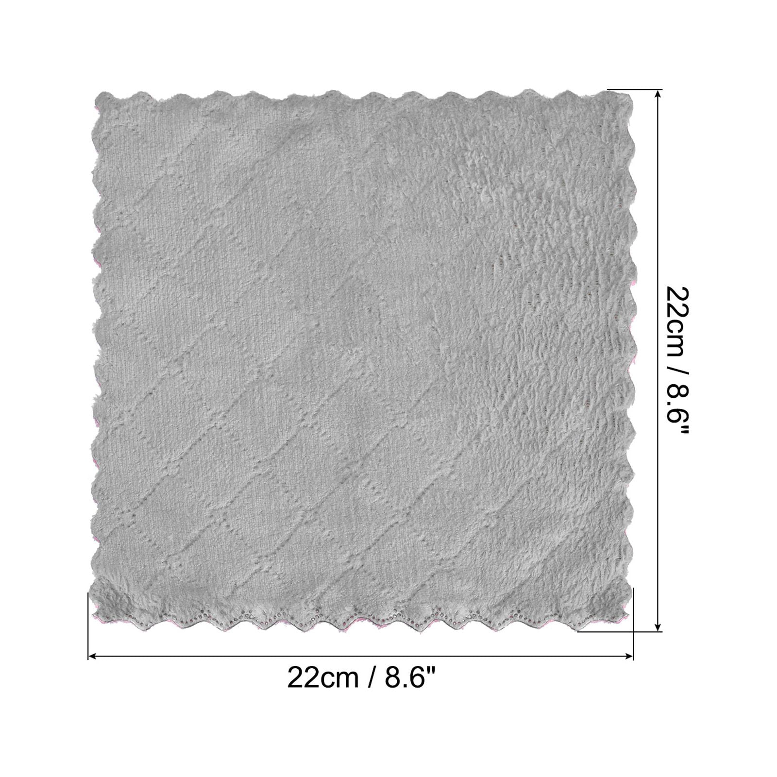 Unique Bargains Fast Drying Coral Velvet Cleaning Cloths Grey Pink 9.84" × 9.84"