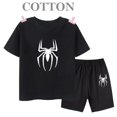 thumbnail image 3 of Conjunto de camiseta y pantalones cortos de algodón para niños de Marvel Spider Man de verano, ropa de dibujos animados para niños, conjunto de dos piezas de manga corta, conjunto para niñas y niños, 3 of 5