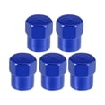 thumbnail image 1 of Unique Bargains 5 Tapones Universales Para Vástago de Válvula de Neumático Aleación de Aluminio Color Azul, 1 of 1