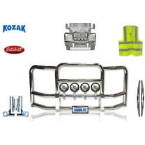 Peterbilt 579 2022  No Fogs Front Bumper Grille Deer Moose Brush Guard Chrome (Kozak)