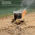 thumbnail image 3 of Camping Fire Rack Grill Parrilla de barbacoa desmontable plegable (grande + guantes) Likrtyny 5ld7ha9nb6lh6xd5, 3 of 9