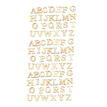 

NUOLUX 3 Sets/78 Pcs 26 English Letters Wooden Chips Alphabet Unpainted Hanging Ornaments DIY Early Educational Tools for Arts Crafts