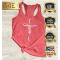 thumbnail image 2 of S4E Women's Jesus Cross Religious Racerback Slim Fit Large Red, 2 of 4