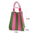 thumbnail image 2 of BadPiggies Women's Knit Bucket Handbag Small Crochet Beach Tote Bag Detachable Handle Wrist Purse, 2 of 9