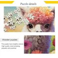 Hotbar Alpaca and Flowers Jigsaw Puzzle, 500 Pieces Paper Wood