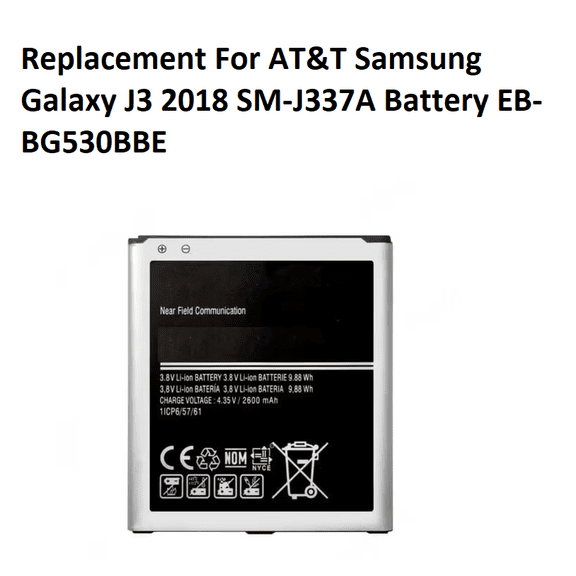 For AT&T Samsung Galaxy J3 2018 SM-J337A Replacement Battery EB-BG530BBE