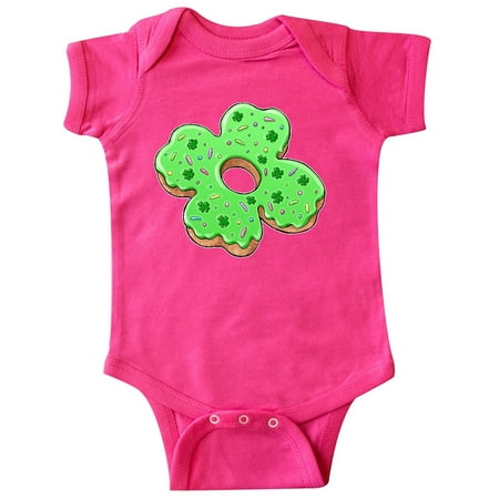 

Inktastic St. Patricks Day Four Leaf Clover Donut with Sprinkles Gift Baby Boy or Baby Girl Bodysuit