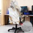 thumbnail image 5 of SCRAWLGOD Marble Print Gaming Chair Cover Stretch Breathable Furniture Protector Washable Stain Resistant Office Chair Slipcover with Armrest Covers, 5 of 9