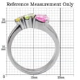 thumbnail image 2 of Womens Silver Rings High polished (no plating) Stainless Steel Ring with AAA Grade CZ in Multi Color TK091, 2 of 5
